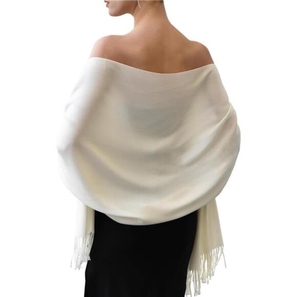 Pashmina Shawl Wraps Cashmere Cream